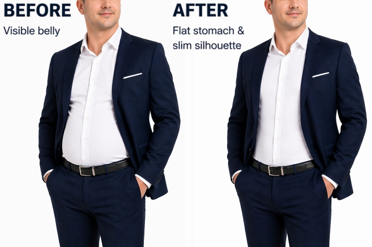 body shaper compression shirt men reinforced adjustable waist band shapewear black white