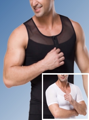 Body Zipper Vest, figuurcorrigerend vest voor mannen met een handige rits aan de voorzijde