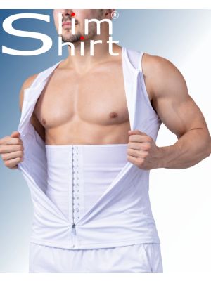 Shapewear Weste für Männer mit einem innenliegenden, verstellbaren, Figur korrigierenden Bauchweggürtel für eine individuelle Passform.