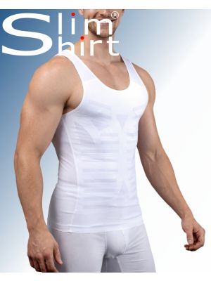 Laser Cut Shapewear Shirt Herren weiß Seitenansicht Ventilation