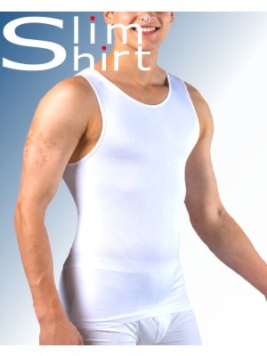 Seamless Compression Tank white side view shapewear