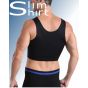 Slim Fit Binder chest compression top black back view breathable material