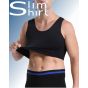 Slim Fit Binder chest compression top men black front view ultra thin