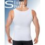 Slim Fit Shaper Kompressionsshirt Herren weiß Rückansicht zweite Haut Effekt