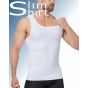 Slim Fit Shaper Shapewear Shirt Herren weiß Seitenansicht dünnes Kompressionsshirt