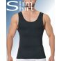 Slim Fit Shaper Kompressionsshirt Herren schwarz Vorderansicht nahtlos Shapewear