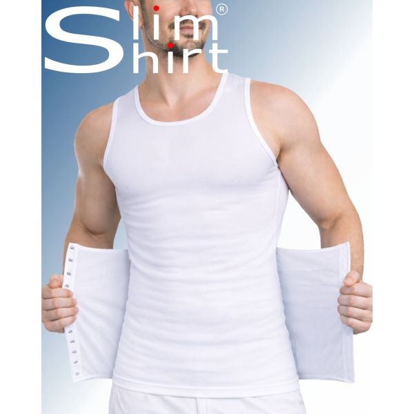 Body Shaper – Verstärktes Kompressionsshirt mit Verstellbarem Bauchband