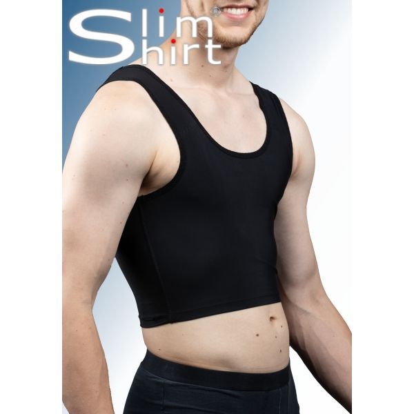 Premium men's chest binder top for a flatter chest