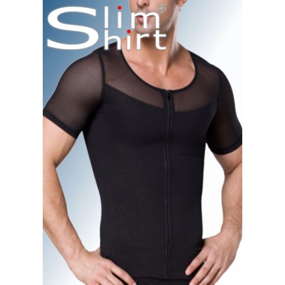Body Zipper T-Shirt. Corrective men's shapewear T-Shirt for a tighter and slimmer upper body.