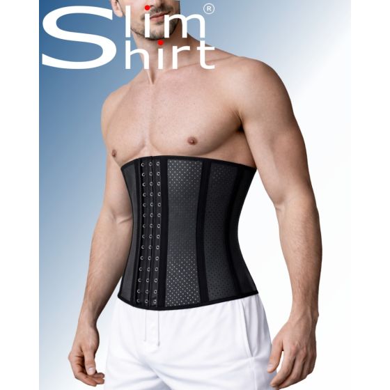 Perforierte Shapewear für Männer: Flexibel, figurformend, bietet Unterstützung für Taille, Bauch und unterer Rücken. 