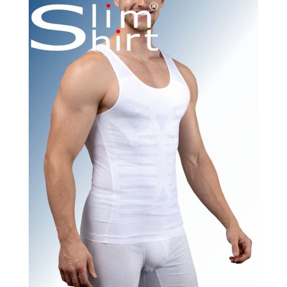 Laser Cut Shapewear Shirt Herren weiß Seitenansicht Ventilation