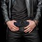 Tactical belt worn men black outfit