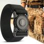 Military work belt black camouflage buckle