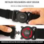 Tactical belt metal buckle closure
