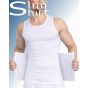 Body Shaper Kompressionsshirt Herren weiß Vorderansicht