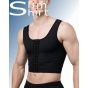 Black chest binder – adjustable compression top for men