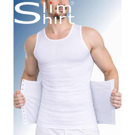 Body Shaper Kompressionsshirt Herren weiß Vorderansicht